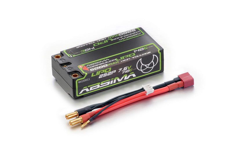 Absima Competition Lipo Shorty 5000mAh 140C 2S2P HV HC 5mm