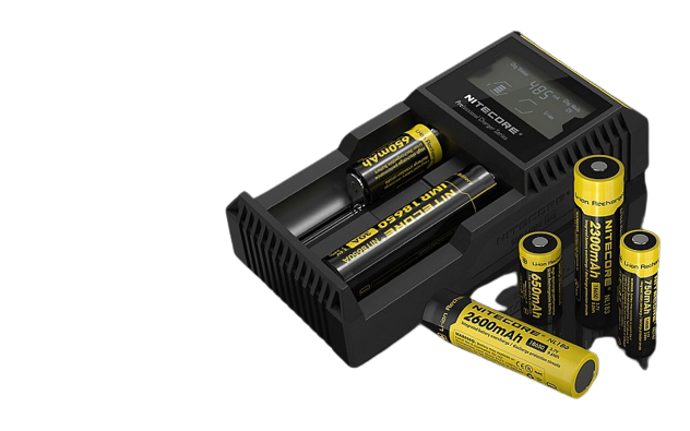Nitecore Digicharger D2 EU - Ladegerät für Li-Ion, Ni-MH, Ni-CD und LIFePo4 Akkus