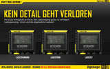 Nitecore Digicharger D2 EU - Ladegerät für Li-Ion, Ni-MH, Ni-CD und LIFePo4 Akkus