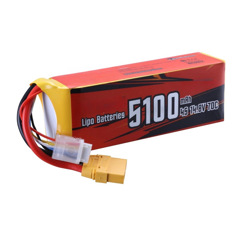 Sunpadow 4S Lipo-Akku 14,8 V 5100 mAh 70C mit XT90-Anschluss