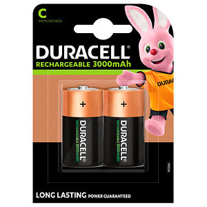 Duracell rechargeable 3000mAh Baby, C, HR14, DC1400 - 2er Blister