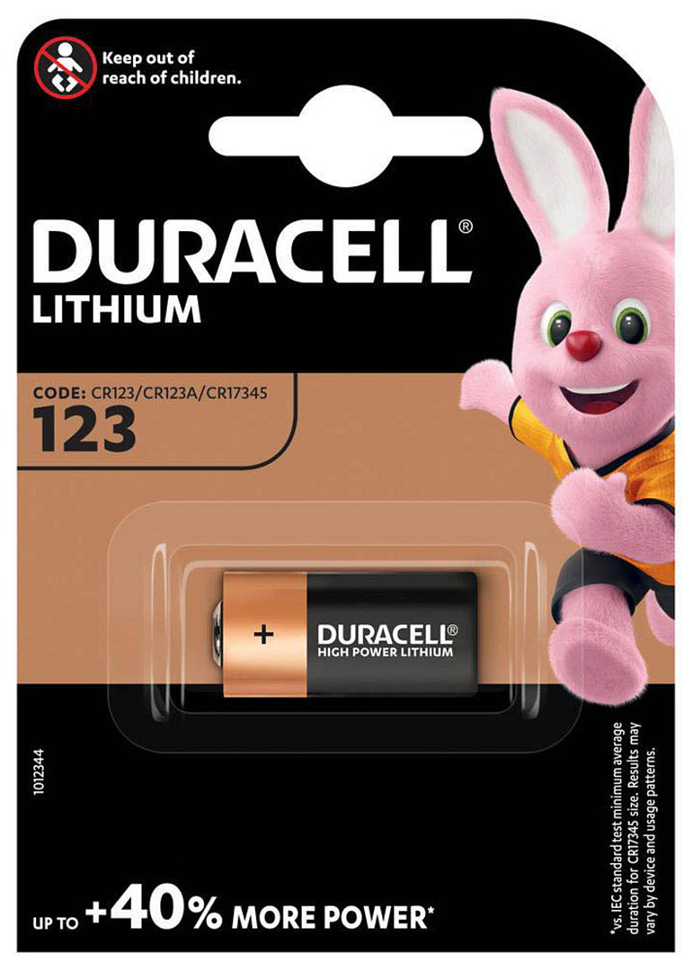 Duracell CR123A Photo Lithium-Batterie, 3 Volt, 1600mAh, 1 Stück