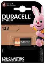 Duracell CR123A Photo Lithium-Batterie, 3 Volt, 1600mAh, 1 Stück