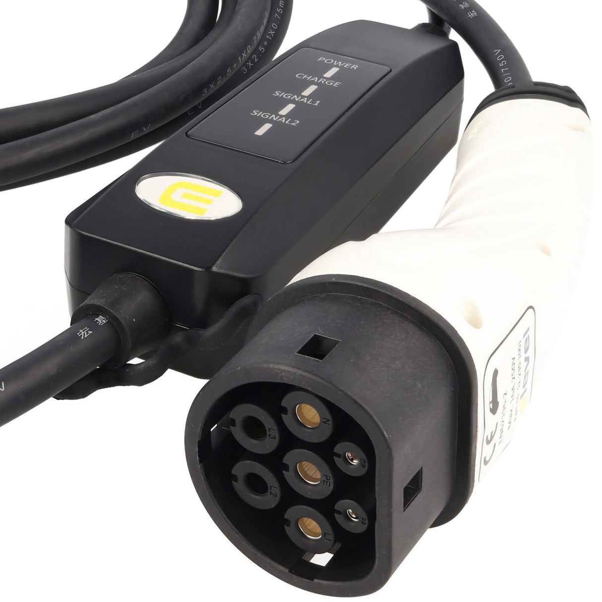 AccuCell Ladekabel für Elektroautos mit SchuKo-Stecker auf Typ 2 Mode2 230V 13A 1-Phasen Ladetechnologie mit max. 3kW nur 1,79KG