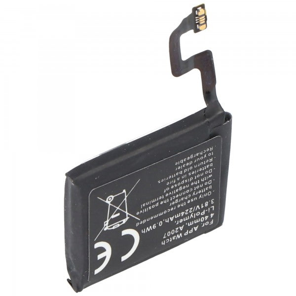 AccuCell Akku passend für Apple Watch 4 40mm, A2007, Li-Polymer, 3,81V, 224mAh, 0,9Wh, built-in, ohne Werkzeug