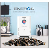 Eneroid Ladegerät für bis zu 12 AA Mignon LR6 Akkus mit automatischer Sortierfunktion von defekten Akkus oder Batterien und sehr einfacher Handhabung