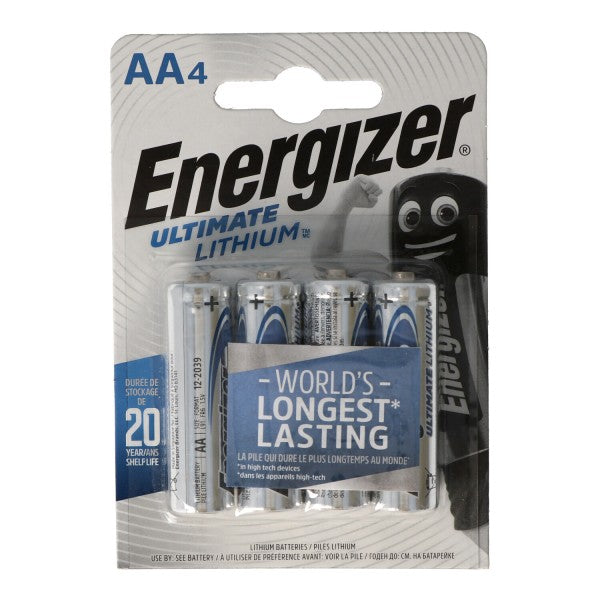 Energizer L91 Lithium Batterie AA 1,5 Volt, 3000mAh 4er Blister MIgnon AA LR6