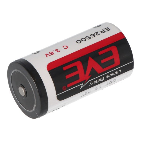EVE ER26500 Lithium Batterie C Size Bobbin ER 26500, 3,6 Volt 8500mAh mit schmalem Pluspol min. 0,3mm, max. 0,5mm