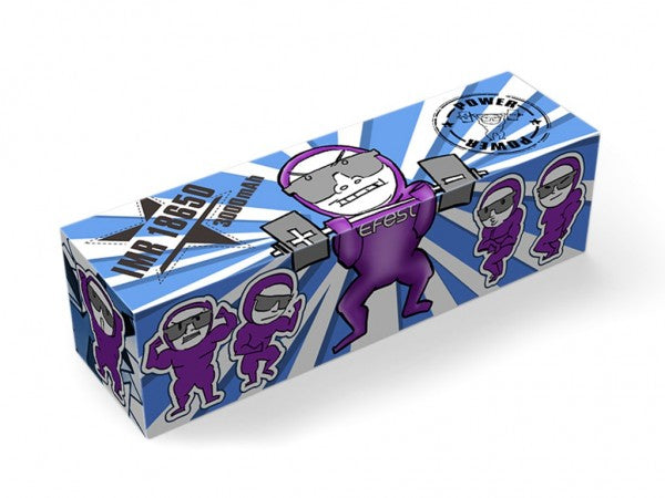 Efest Purple IMR 18650 3000mAh 3,6V - 3,7V 3000mAh (Flat Top) inkl. Akkuschutzbox