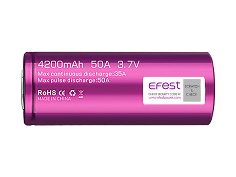 Efest Purple IMR26650 mit 4200mAh, 3,7V, Li-Ion-Akku (High Drain)