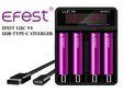 Efest LUC V4 USB-C Ladegerät für Li-Ionen Akkus 3,6V - 3,7V | 4 Slots LCD | 0,5A / 1A / 2A