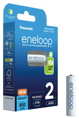 Eneloop Panasonic Ni-MH Akku 800mAh AAA 1,2V - 2er Blister BK-3MCDE/2BE