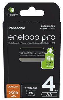Panasonic Eneloop Pro Akku AA NiMH- 4er-Blister BK-3HCDE/4BE