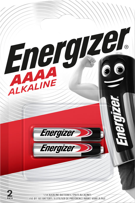 Energizer Batterie Alkaline, AAAA, 1.5V Electronics, Retail Blister (2-Pack)