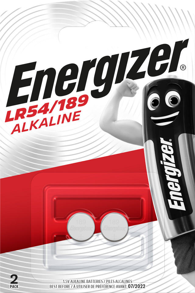 Energizer Batterie Alkaline, Knopfzelle, LR54, V10GA, 1.5V Electronics, Retail Blister (2-Pack)