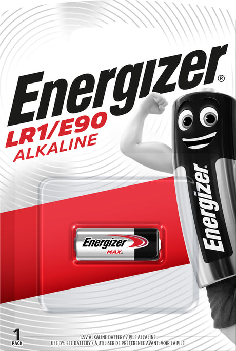 Energizer Batterie Alkaline, LR1, E90, 1.5V Electronics, Retail Blister (1-Pack)
