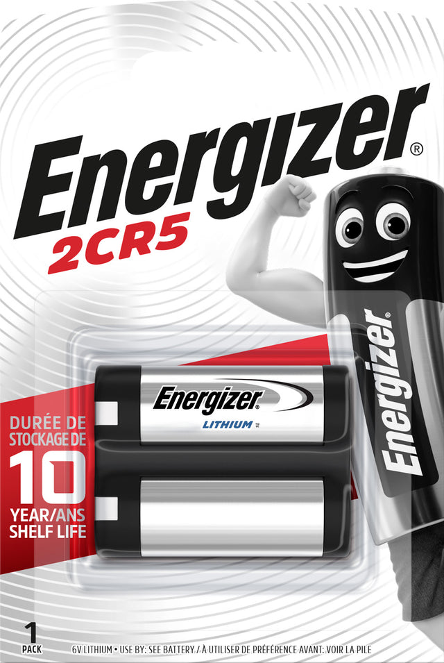 Energizer Batterie Lithium, 2CR5, 3V Photo, Retail Blister (1-Pack)