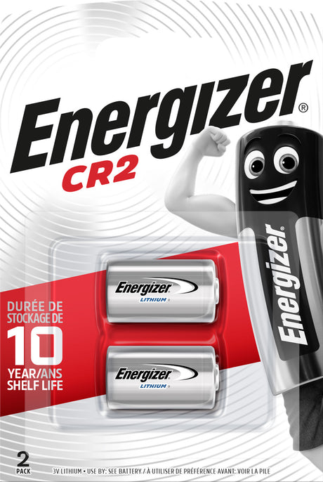 Energizer Batterie Lithium, CR2, 3V Photo, Retail Blister (2-Pack)