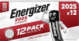 Energizer Batterie Lithium, Knopfzelle, CR2025, 3V Electronics, Retail Blister (12-Pack)