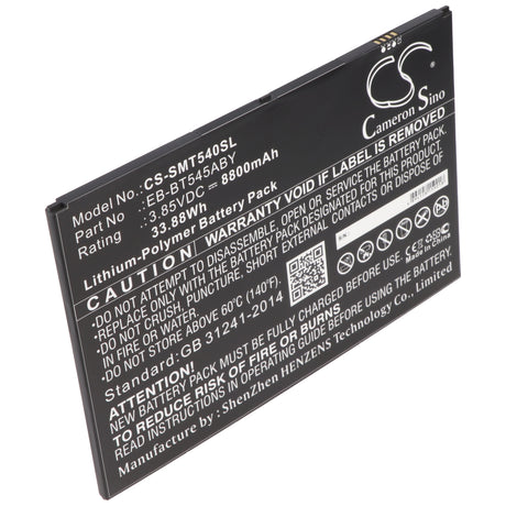 AccuCell Ersatzakku passend für Samsung EB-BT545ABY, Samsung Galaxy Tab Active Pro, Galaxy Tab Active Pro 10.1, Galaxy Tab SM-T540, Galaxy Tab SM-T545, Galaxy Tab SM-T547