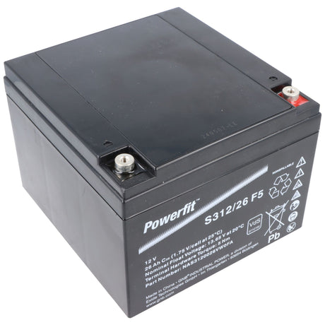 Exide Powerfit S312/26 F5 Blei Akku, 12V, 26000mAh, 312Wh