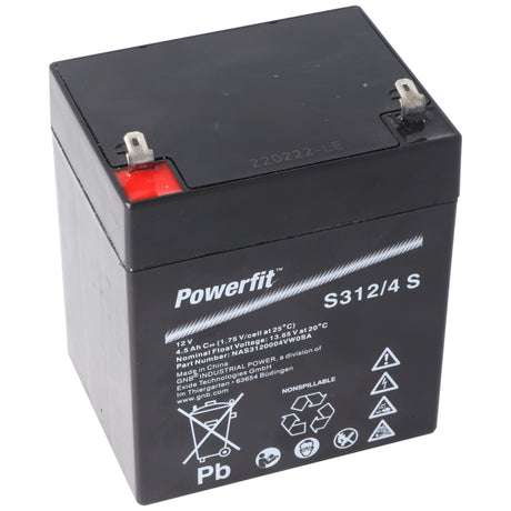 Exide Powerfit S312/4 S Blei Akku, Anschluss 4,8mm