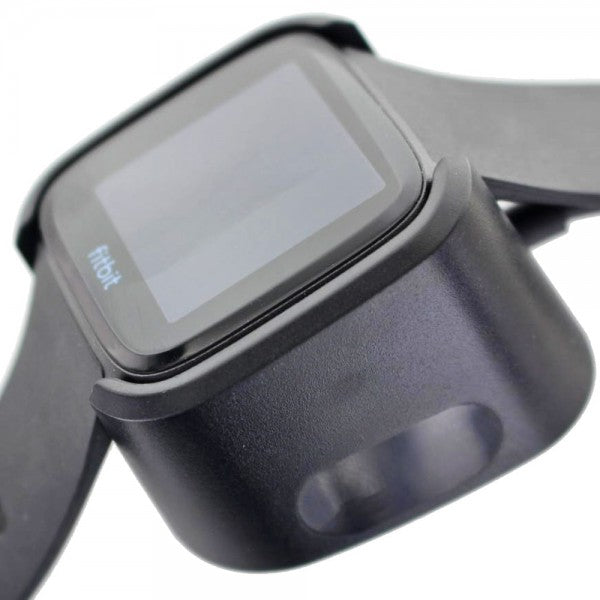 AccuCell Ladegerät passend für die Fitbit Versa schwarz mit USB Kabel 1 Meter, Ladekabel für Fitbit Versa