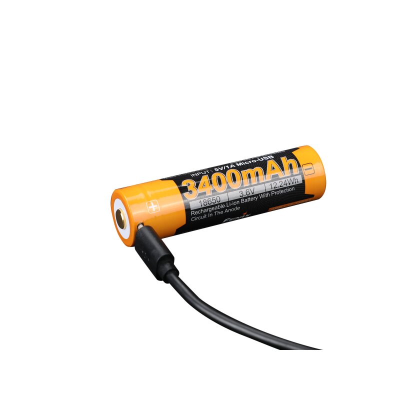 Fenix ARB-L18-3400U 18650 Li-Ion Akku geschützt 3,7V 3400mAh mit USB
