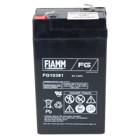 FIAMM Blei Akku FG10381, kompatibel für Multipower MP3.8-6 Akku MP3,8-6, Panasonic LC-R063R2PG