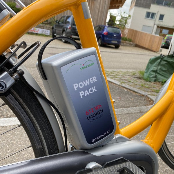 E-Bike Akku inklusive Ladegerät passend für Flyer Deluxe 36V NKY352B2, NKY370B2 Panasonic Deluxe Antrieb 36 Volt 17Ah 612Wh Sitzrohr