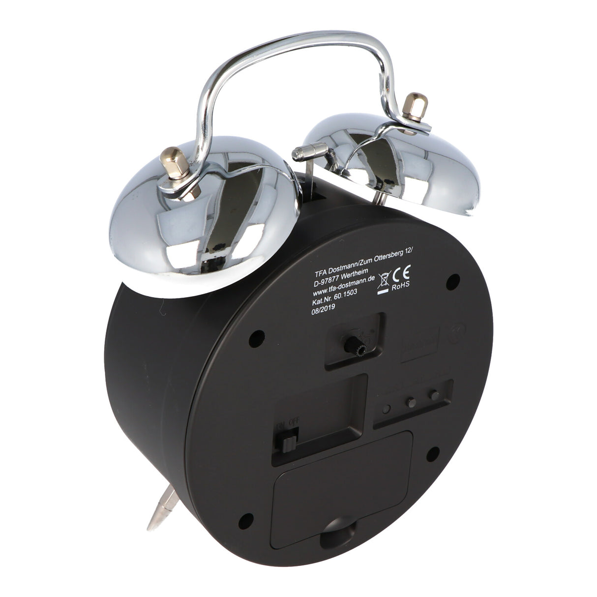 TFA Wecker Nostalgisch groß, der Funkwecker mit Metallglocke, inklusive Batterie