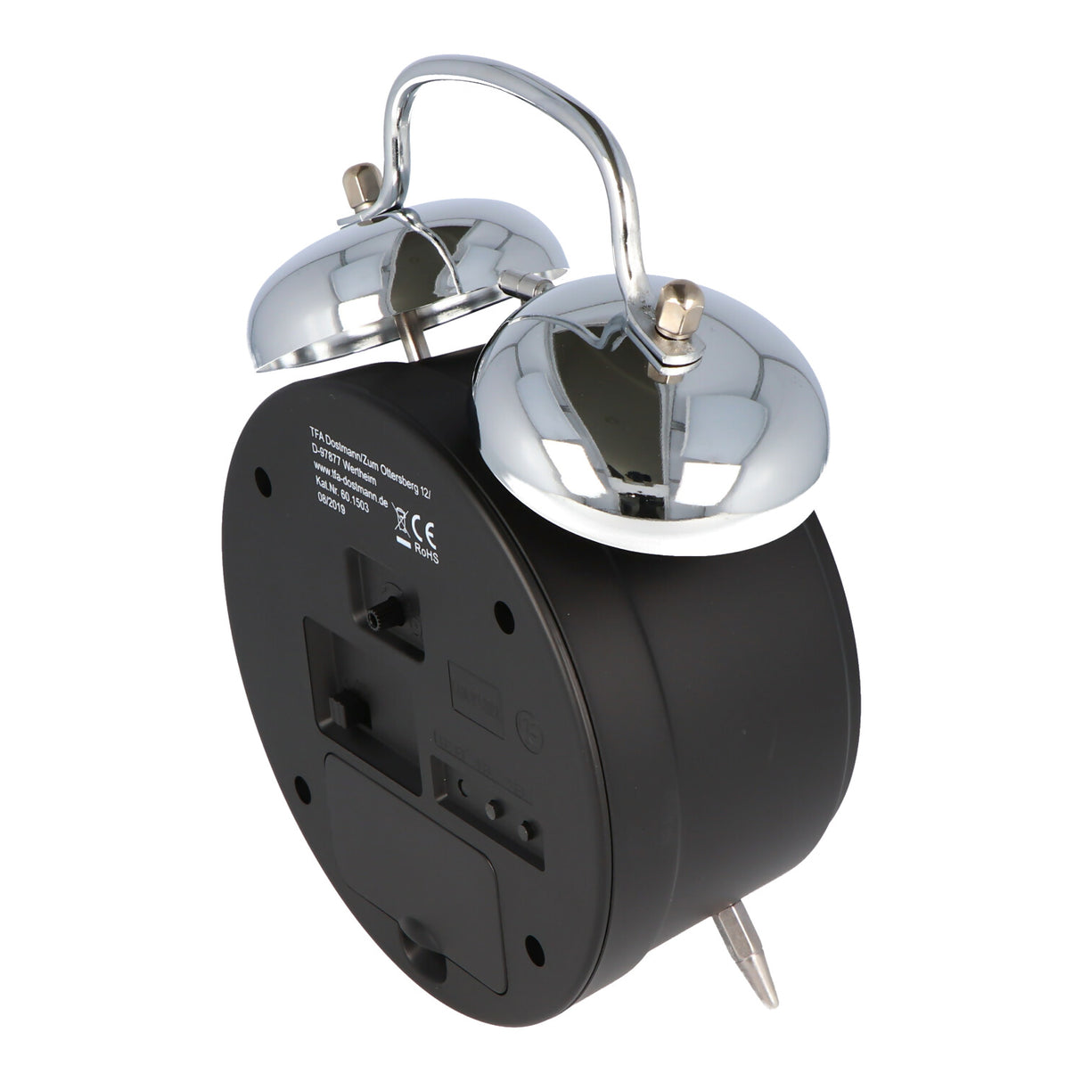 TFA Wecker Nostalgisch groß, der Funkwecker mit Metallglocke, inklusive Batterie