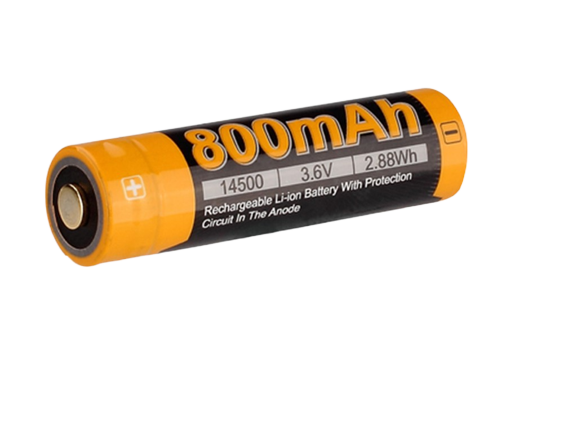Fenix 14500 - 800mAh, 3,6V - 3,7V ARB-L14-800 Li-Ion-Akku (Pluspol erhöht)