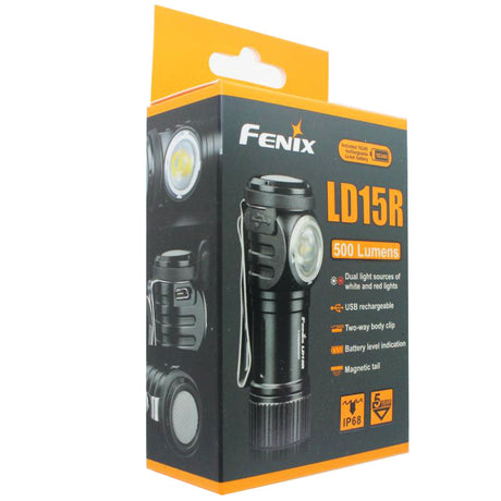 Fenix LD15R LED Taschenlampe mit Cree XP-G3 white LED inklusive CR123A Akku und Ladekabel