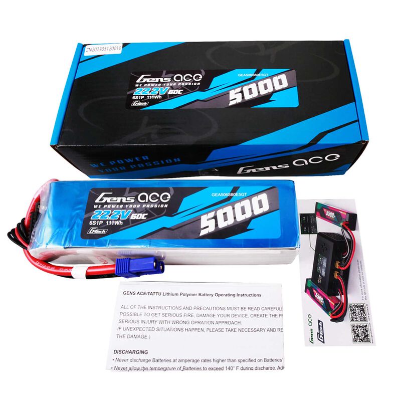 5000mAh / 6S / EC5