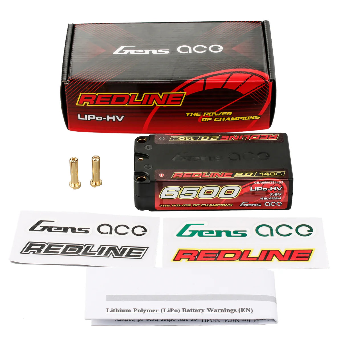Gens Ace Redline 2.0 Serie 6500mAh 2S1P 7,6V 140C Lipo-Akkupack mit Hardcase