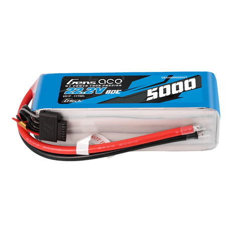 Gens Ace LiPo Akku G-Tech 5000mAh 22,2V 80C 6S1P Heli Lipo Akku