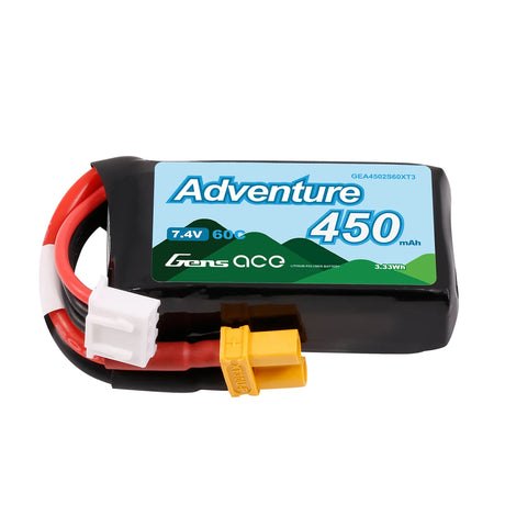 Gens ace Adventure 450mAh 2S1P 7,4V 60C Lipo-Akku XT30