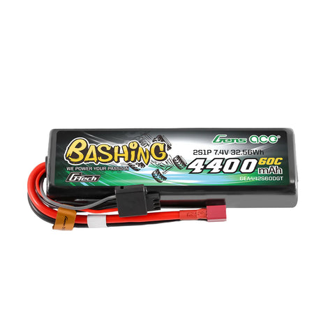 Gens ace Bashing G-Tech 4400mAh 7,4V 2S1P 60C RC-Car LiPo-Akku mit Deans(T)-Stecker und Hartschalenkoffer 759-17#