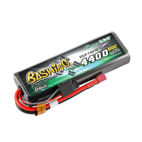 Gens ace Bashing G-Tech 4400mAh 7,4V 2S1P 60C RC-Car LiPo-Akku mit Deans(T)-Stecker und Hartschalenkoffer 759-17#