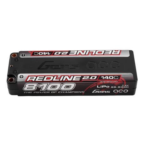 Gens Ace Redline 2.0 8100mAh 7.4V 140C 2S HardCase 58# Lipo-Akku