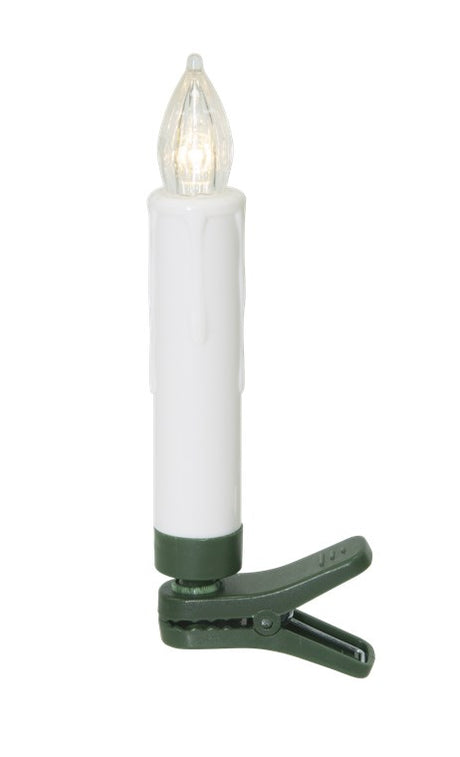 Goobay 10 kabellose LED-Weihnachtsbaumkerzen - mit Klemmen, Fernbedienung und Timerfunktion, dimmbar, warmweiß (2600 K)