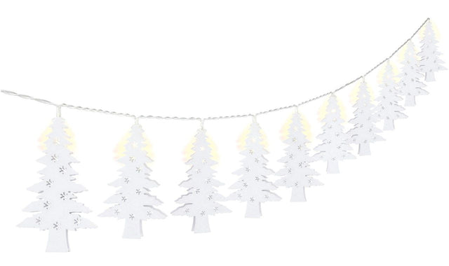Goobay 10er LED-Lichterkette "Tannenbaum" - mit Timer-Funktion, warm-weiß (3000 K), batteriebetrieben