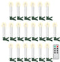 Goobay 20 kabellose LED-Weihnachtsbaumkerzen - mit Klemmen, Fernbedienung und Timerfunktion, dimmbar, warmweiß (2600 K)