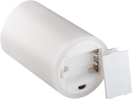 Goobay 3er-Set LED-Echtwachskerzen, weiß - mit Timerfunktion und 3D-Flammenkegel, batteriebetrieben, warmweiß (2700 K)