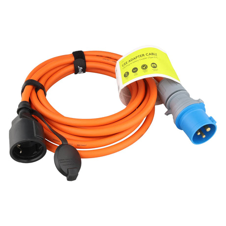 Goobay CEE-Adapterleitung, CEE-Stecker auf Schutzkontakt-Kupplung, 1,5 m
