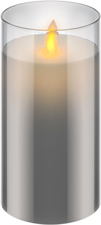 Goobay LED-Echtwachs-Kerze im Glas, 7,5 x 15 cm - wunderschöne und sichere Lichtlösung für viele Bereiche wie Haus und Loggia, Büros oder Schulen
