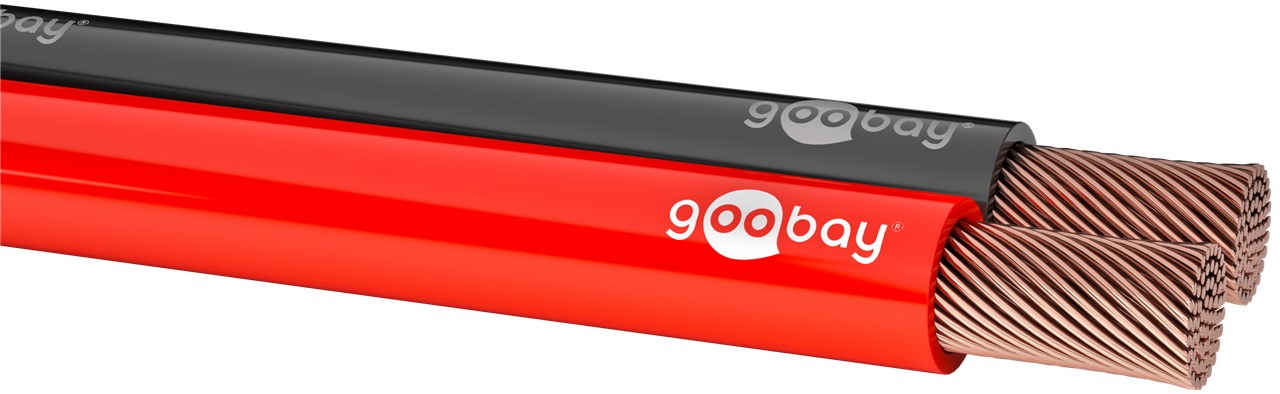 Goobay Lautsprecherkabel CCA - 100 m Rolle Querschnitt 2 x 0.50 mm²