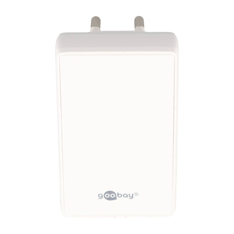 Goobay Multi Fast Charger 45 W – USB-C PD GaN Dual-Schnellladegerät mit 90° Flat Design