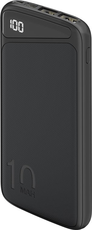 Goobay Powerbank Slimline 10.000 mAh - Leistungsstarke 10.000 mAh mit Status-Display